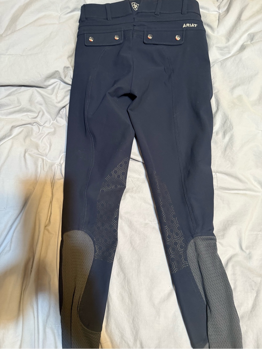 Ariat  navy blue Women's Riding Tights with Silicone Knee Patches